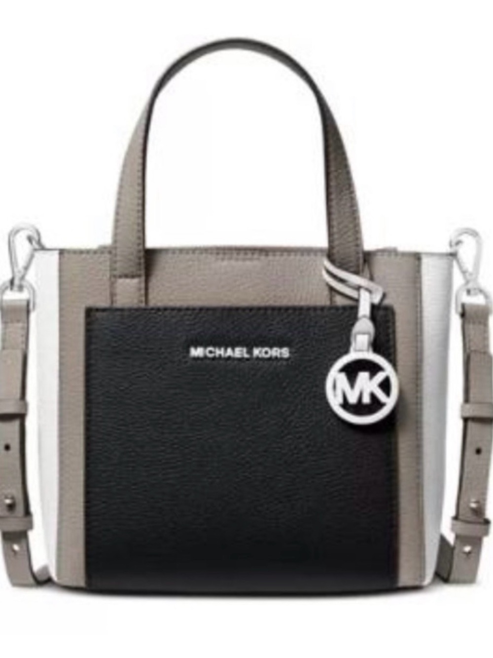 NWOT Michael Kors Gemma Small Tri-Color Pebbled Leather Crossbody